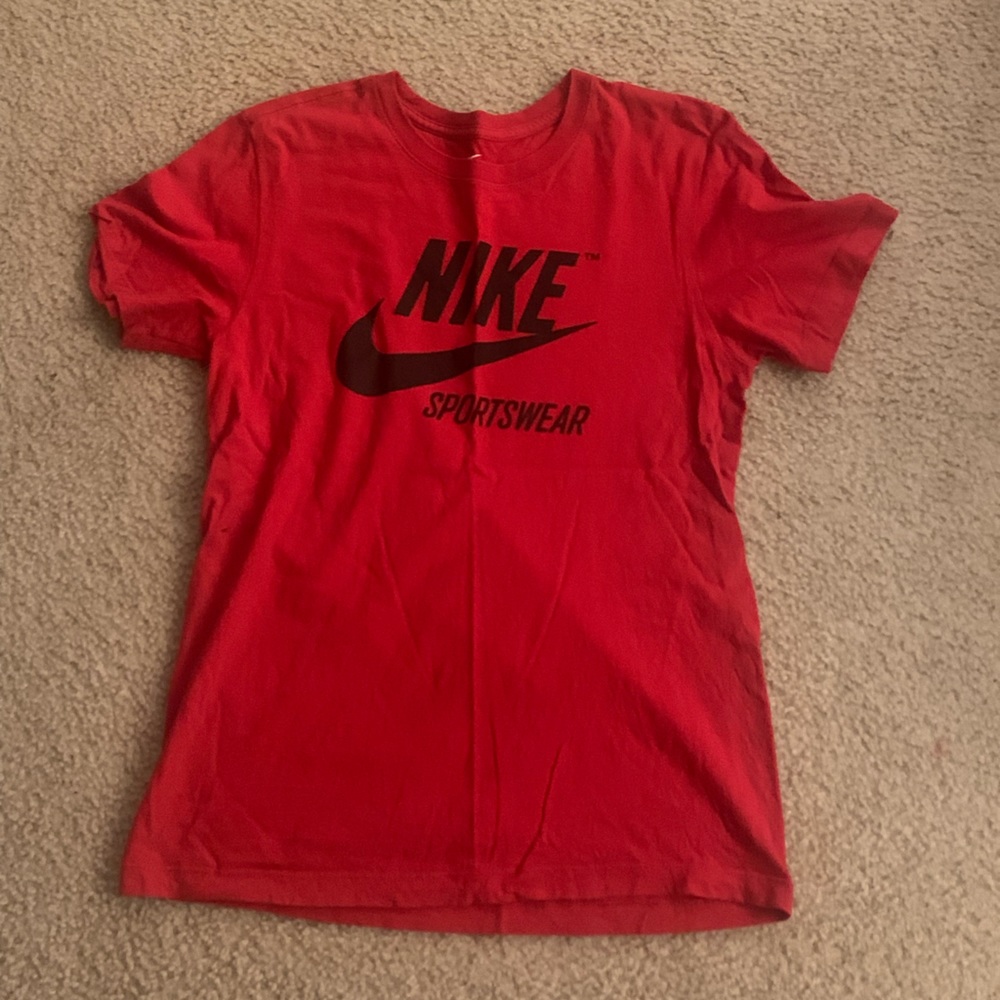 Red Nike shirt